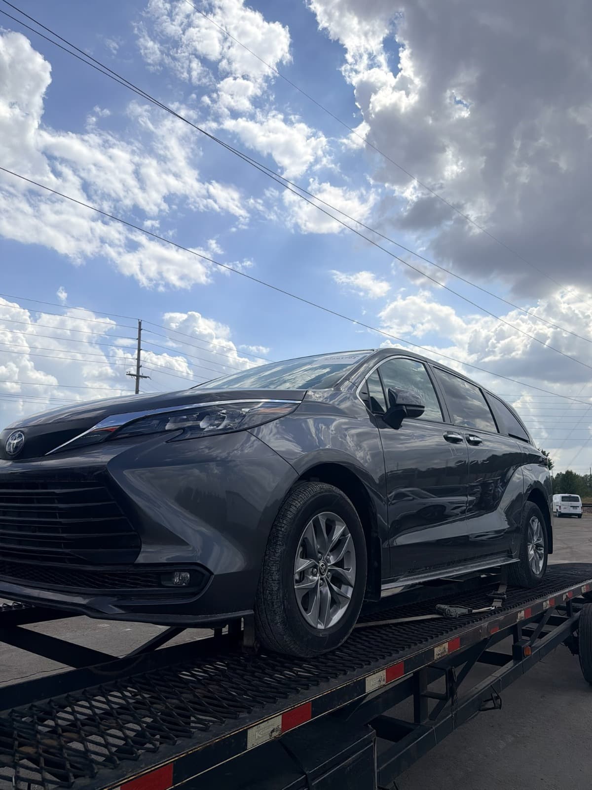 2025 Toyota Sienna prepared for open auto transport from Springfield, Missouri to Stafford, Texas